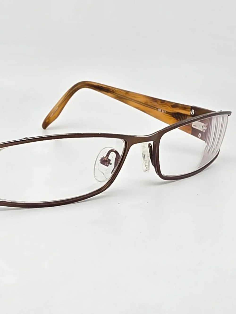 Armani Exchange AX106 65T Bronze Semi Rimless Eyeglasses Frame w/ Flexhinge 54mm